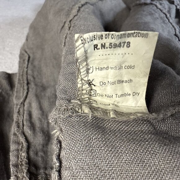 Rosemarine 100% Linen Midi Dress Womens Size‎ M Coastal Lagenlook Made in Italy - Picture 9 of 11